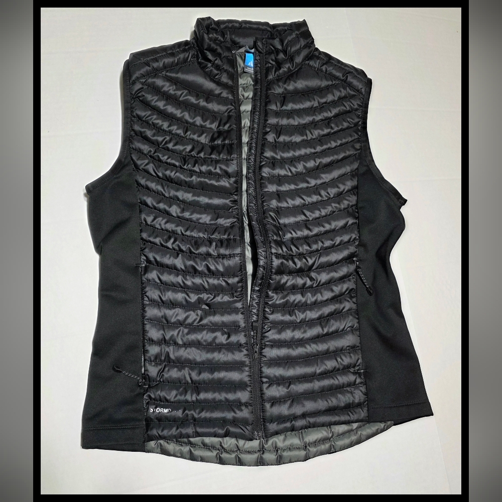 Eddie Baur Black Zip Up With Pockets Puffer Vest Size Small